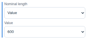 Real MebelCalc capture: Individual drawer length